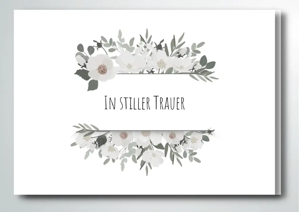 In stiller Trauer